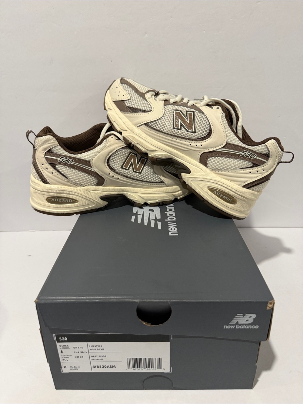 NB530 ‘Turtledove Mushroom’ Sz 6 (MR530ASM)
